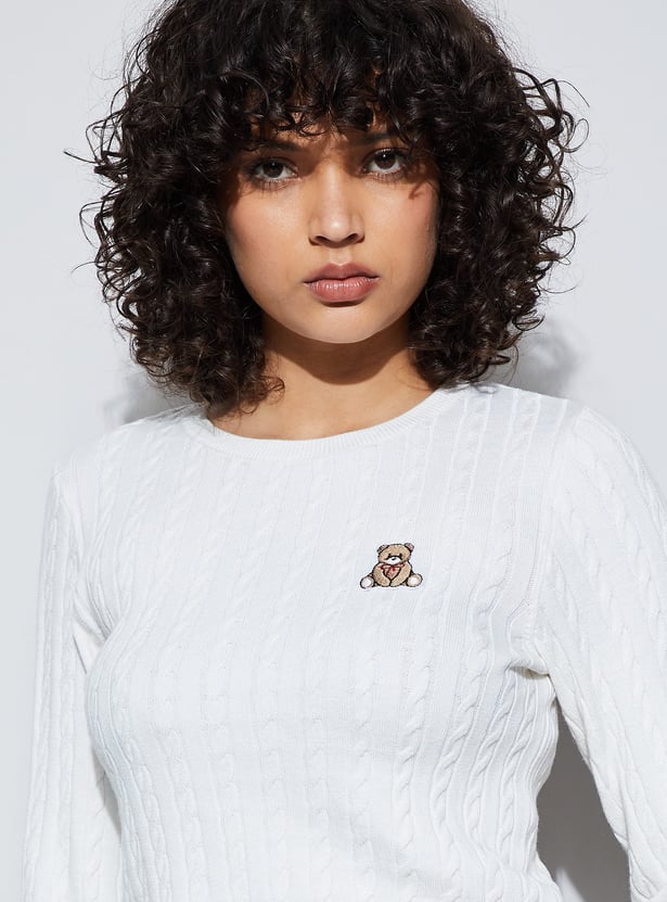 GINGER Cable Knit Crop Top