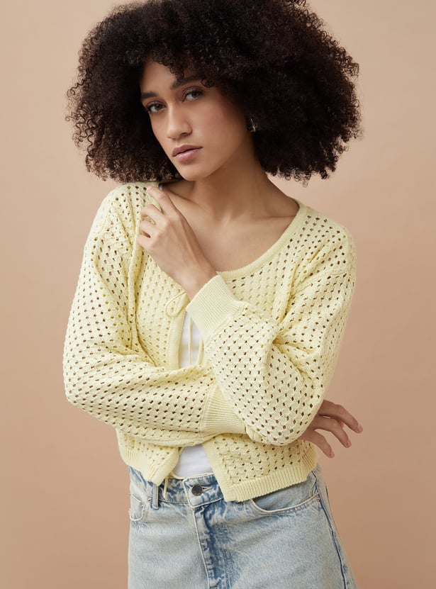 GINGER Crocheted Tie-Up Top