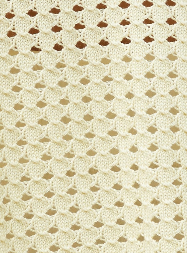 GINGER Crocheted Tie-Up Top