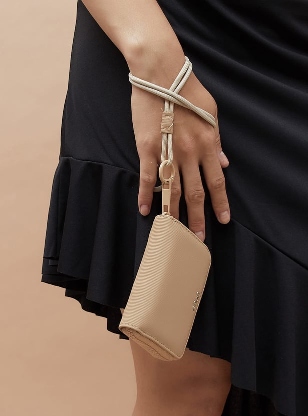 GINGER Striped Zip-Around Wallet