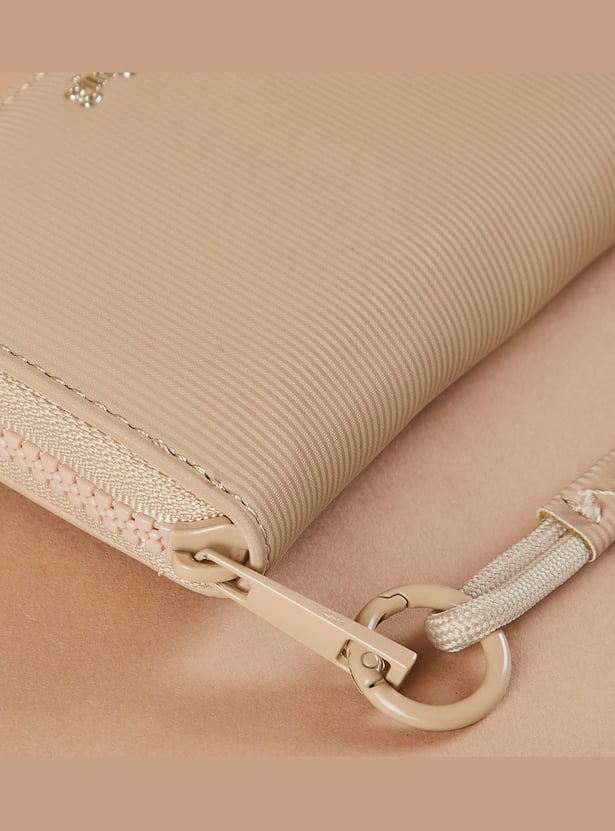 GINGER Striped Zip-Around Wallet