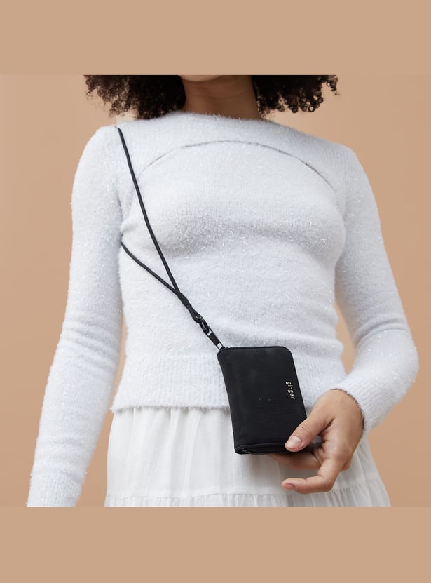 GINGER Striped Zip-Around Wallet