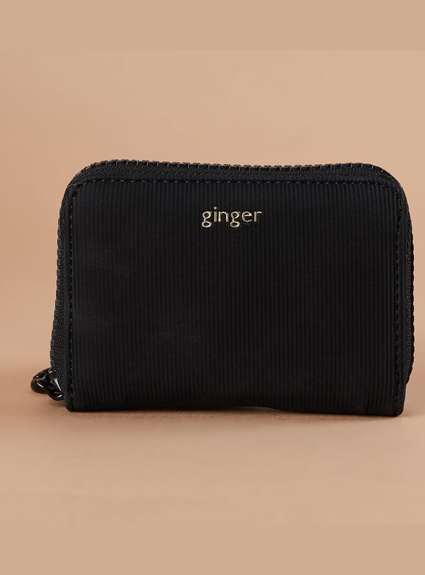 Buy GINGER Striped Zip-Around Wallet from Ginger at just INR 999.0