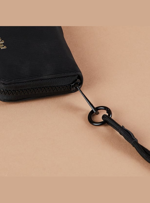 GINGER Striped Zip-Around Wallet