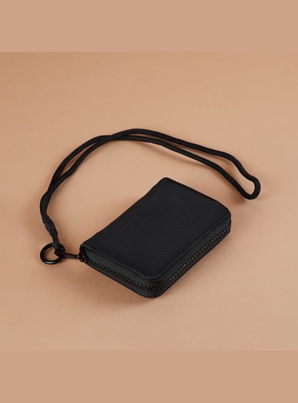 GINGER Striped Zip-Around Wallet