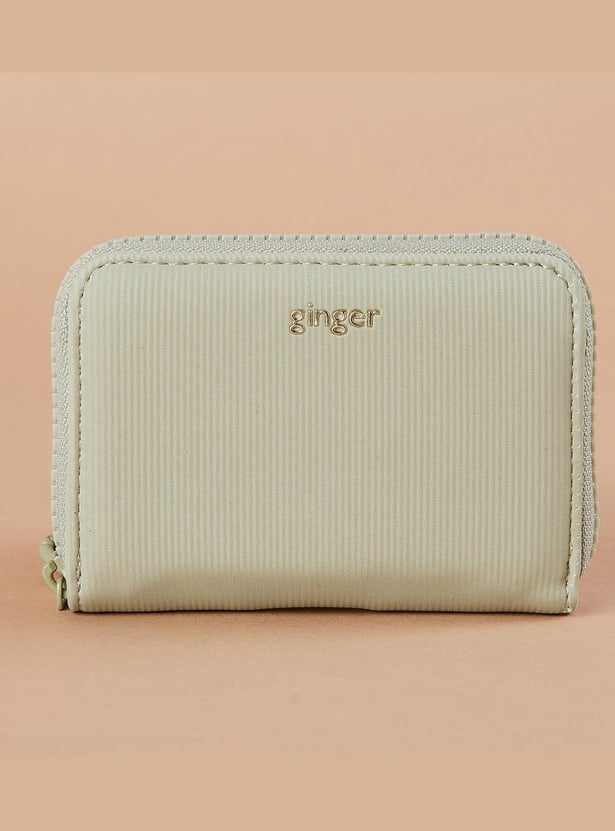 GINGER Striped Zip-Around Wallet