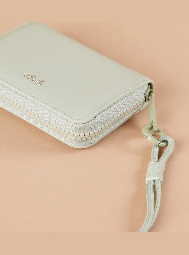 GINGER Striped Zip-Around Wallet
