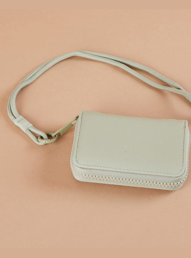 GINGER Striped Zip-Around Wallet