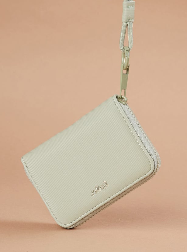 GINGER Striped Zip-Around Wallet