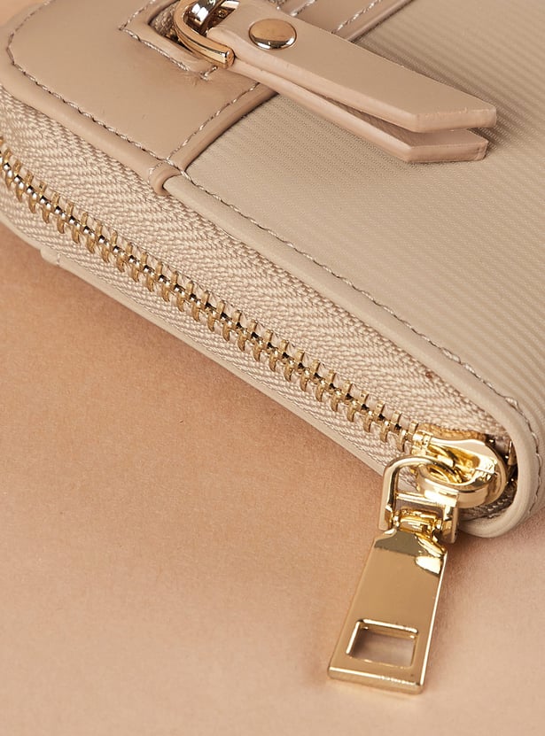 GINGER Textured Zip-Around Wallet