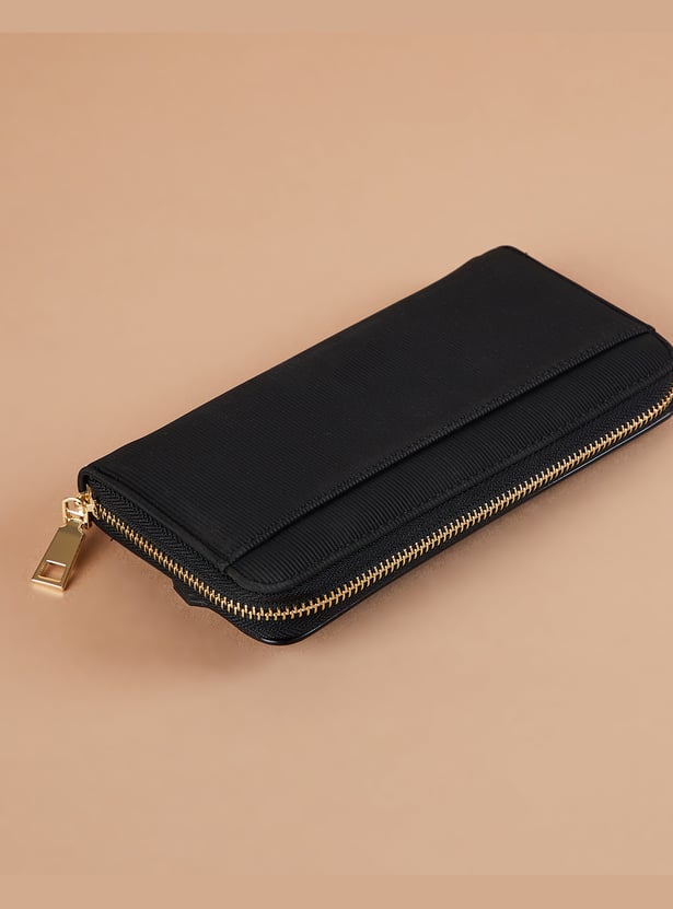 GINGER Textured Zip-Around Wallet