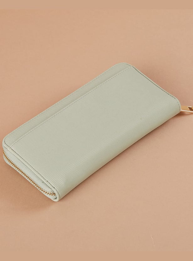 GINGER Textured Zip-Around Wallet