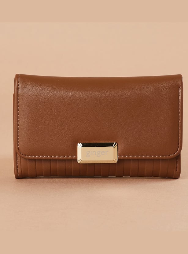 GINGER Textured Tri-Fold Wallet