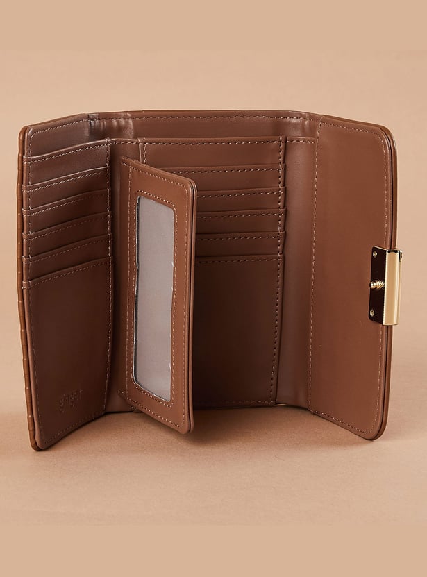 GINGER Textured Tri-Fold Wallet