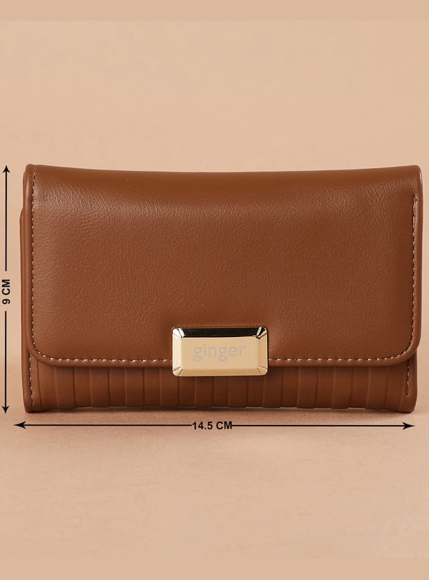 GINGER Textured Tri-Fold Wallet