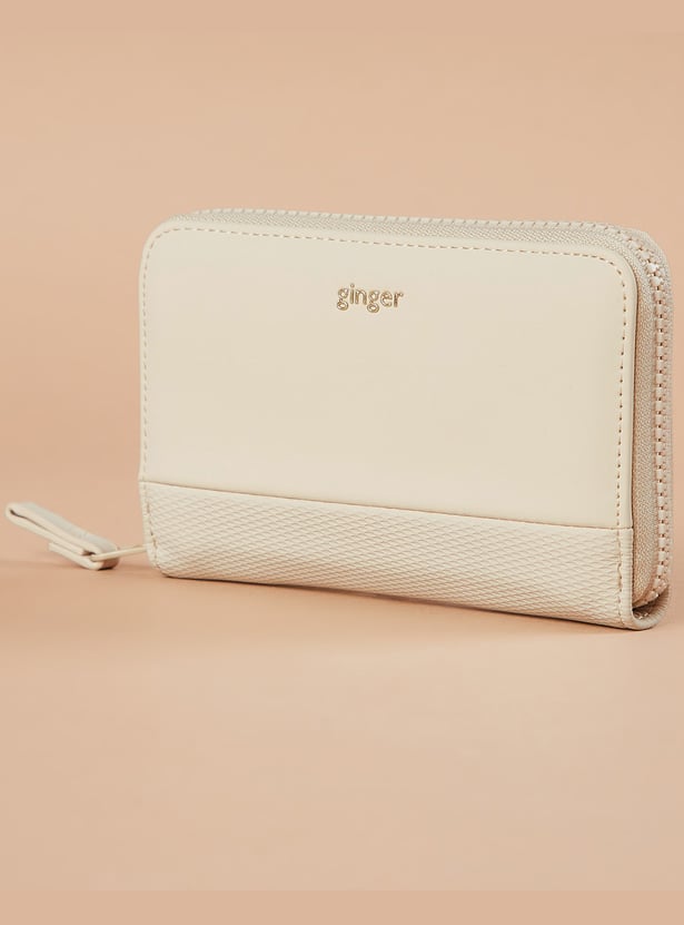 GINGER Textured Zip-Around Wallet