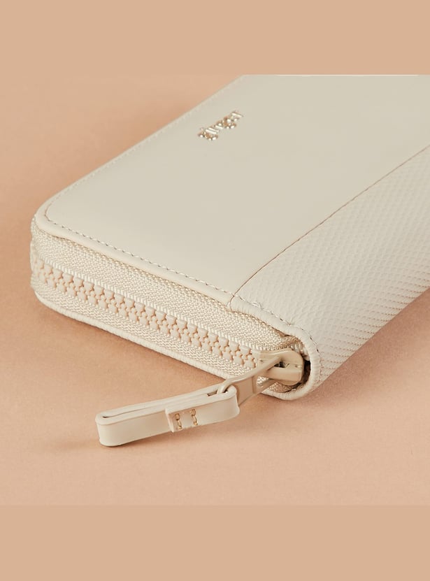 GINGER Textured Zip-Around Wallet