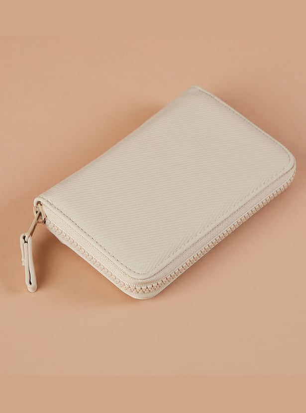 GINGER Textured Zip-Around Wallet