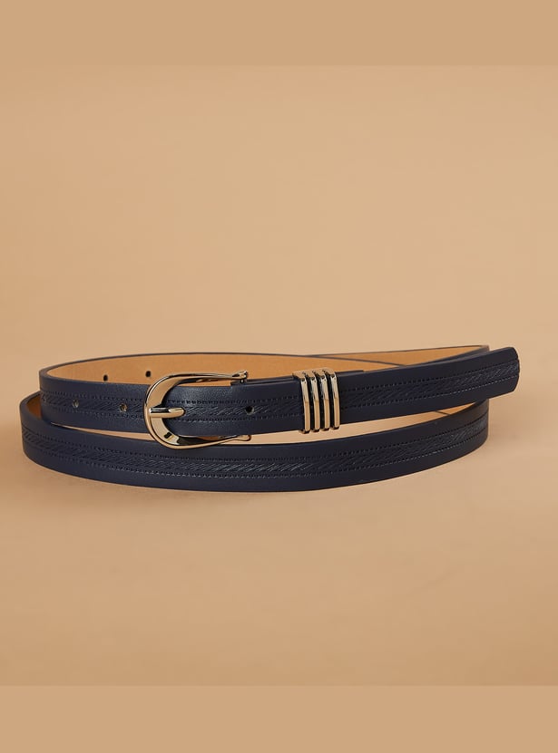 GINGER Textured Tang Buckle Belt