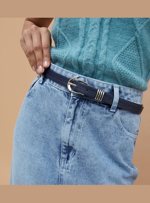 GINGER Textured Tang Buckle Belt