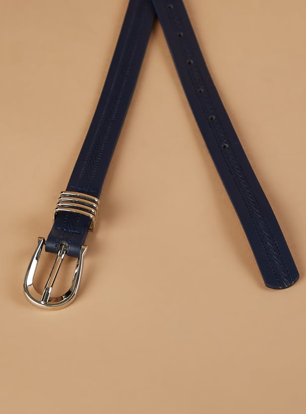 GINGER Textured Tang Buckle Belt