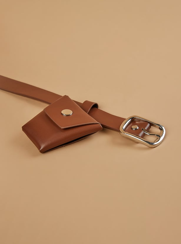 GINGER Solid Belt with Pouch
