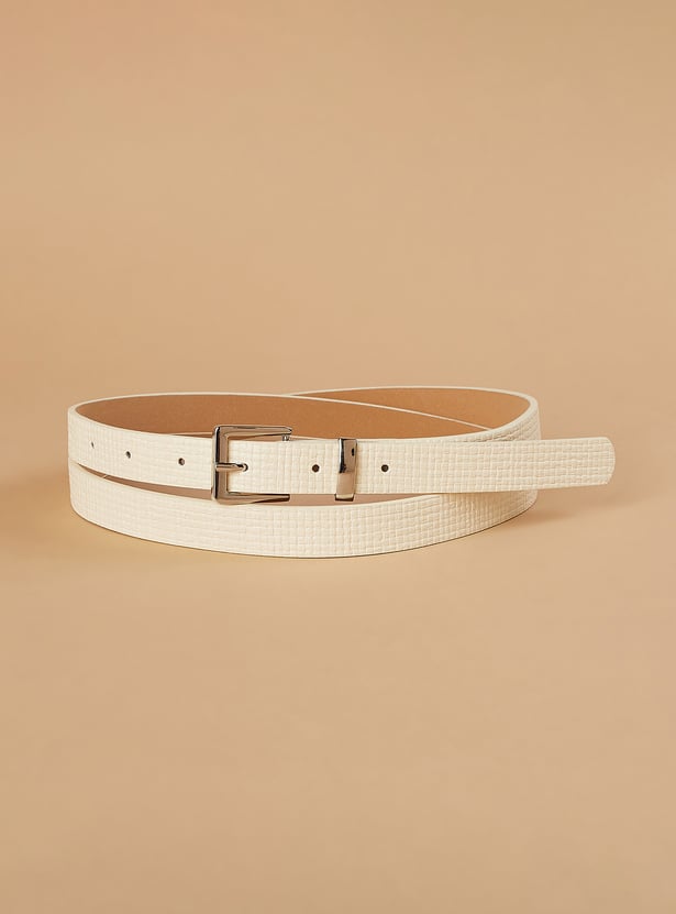 GINGER Textured Tang Buckle Belt
