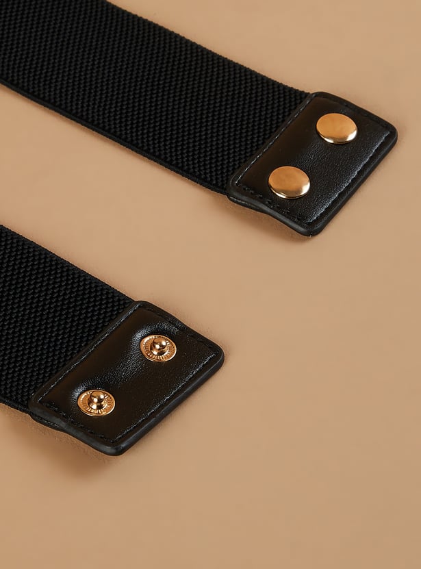 GINGER Metal Accent Push-Button Belt