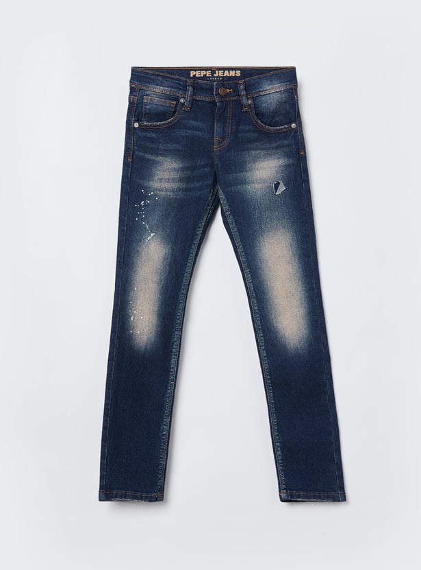PEPE JEANS Boys Washed Slim Fit Jeans