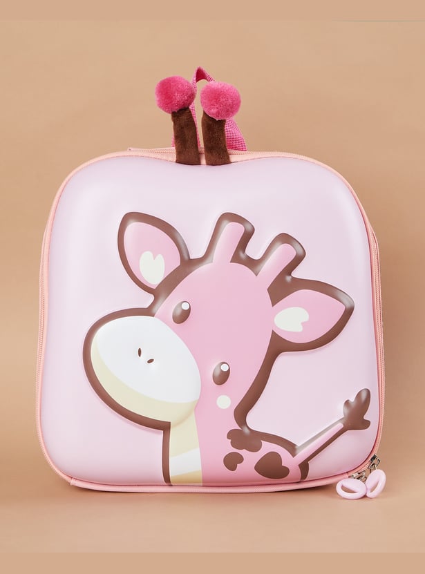 GINGER Giraffe Embossed Backpack
