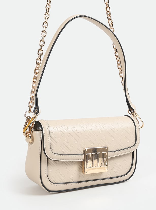 ELLE Monogram Embossed Sling Bag