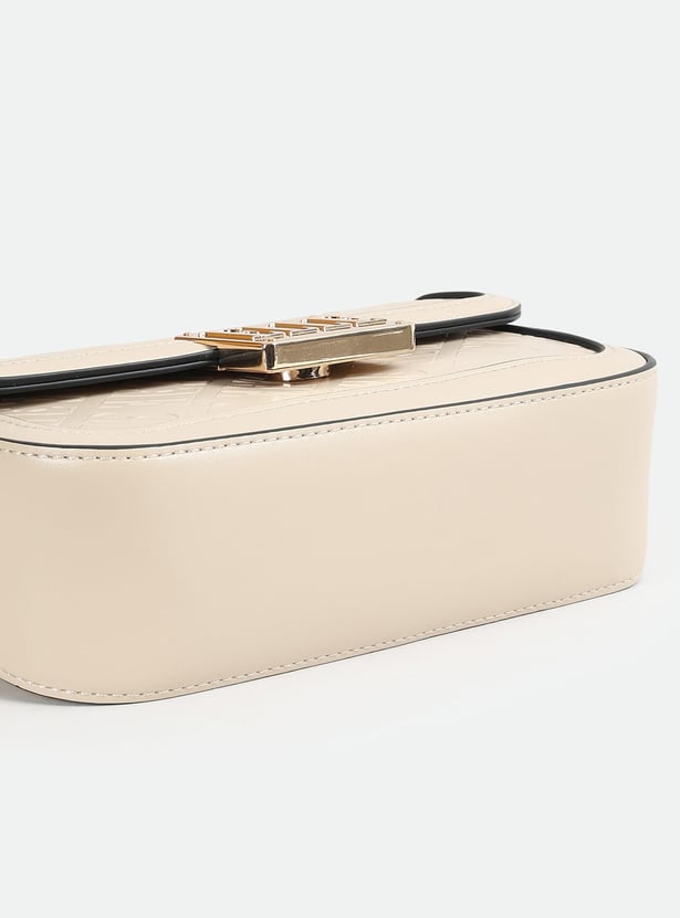 ELLE Monogram Embossed Sling Bag