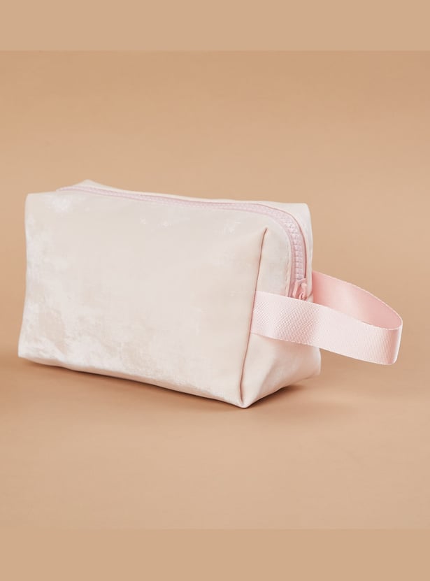 GINGER Slogan Embroidered Vanity Pouch