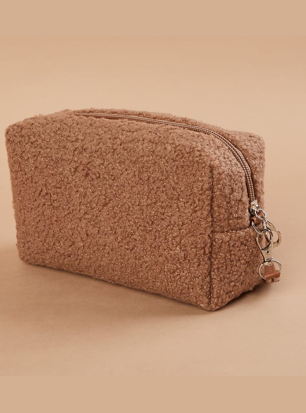 GINGER Bear Appliqued Teddy Vanity Pouch