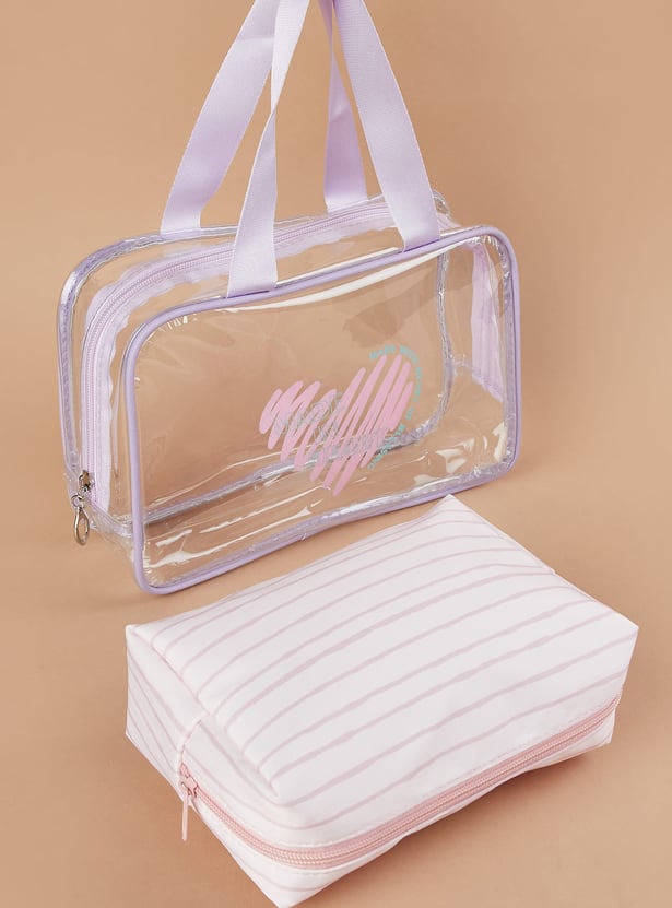 GINGER Printed Vanity Bag and Pouch - Pack of 2