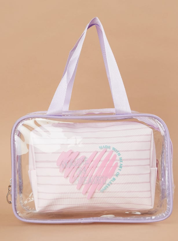 GINGER Printed Vanity Bag and Pouch - Pack of 2