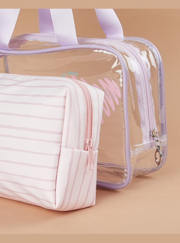 GINGER Printed Vanity Bag and Pouch - Pack of 2