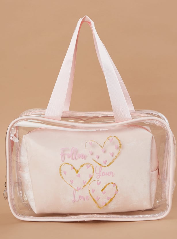 GINGER Printed Vanity Bag and Pouch - Pack of 2