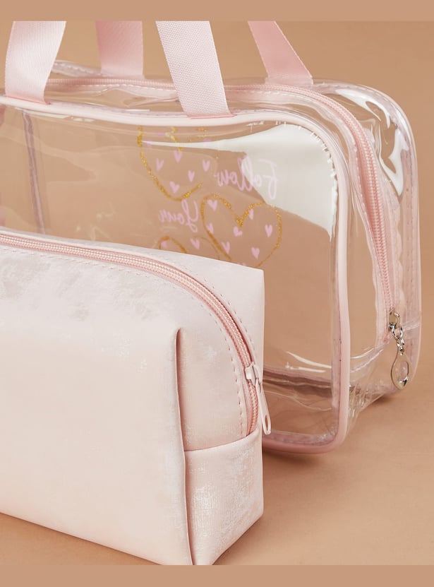 GINGER Printed Vanity Bag and Pouch - Pack of 2