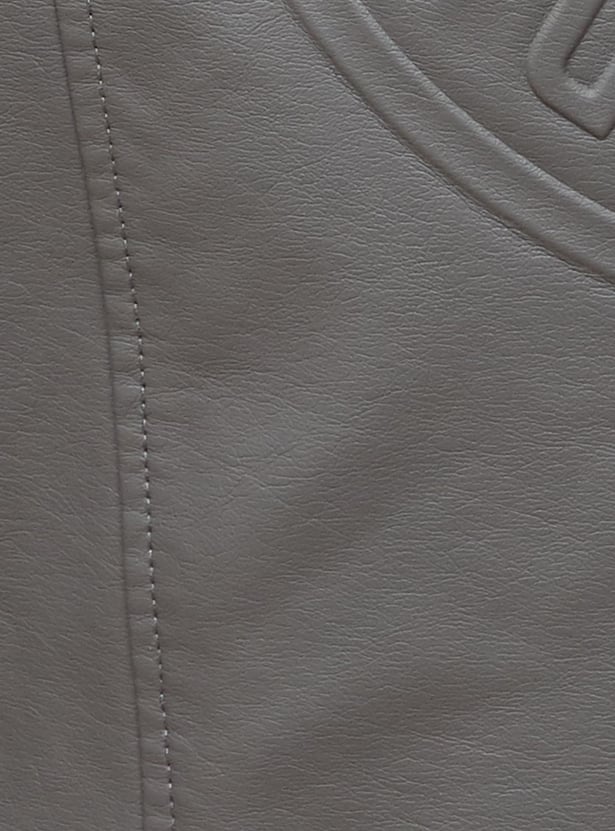 FORCA Faux Leather Hooded Jacket