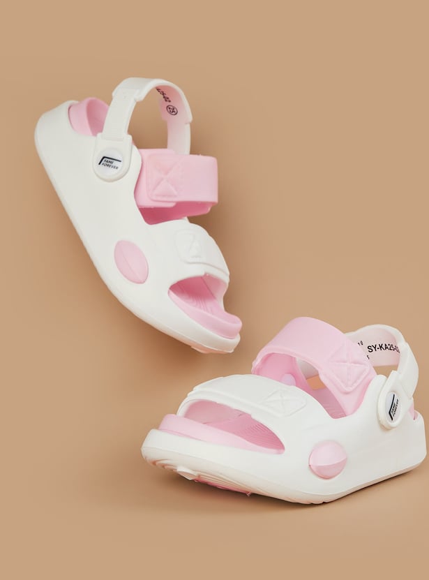 FAME FOREVER Girls Colourblock Dual Strap Sandals