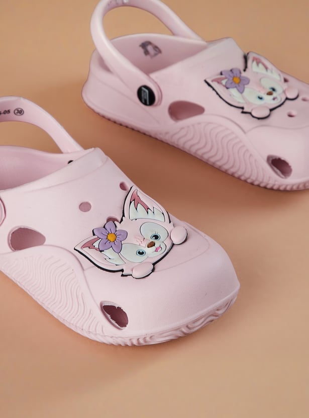FAME FOREVER Girls Kitty Applique Clogs