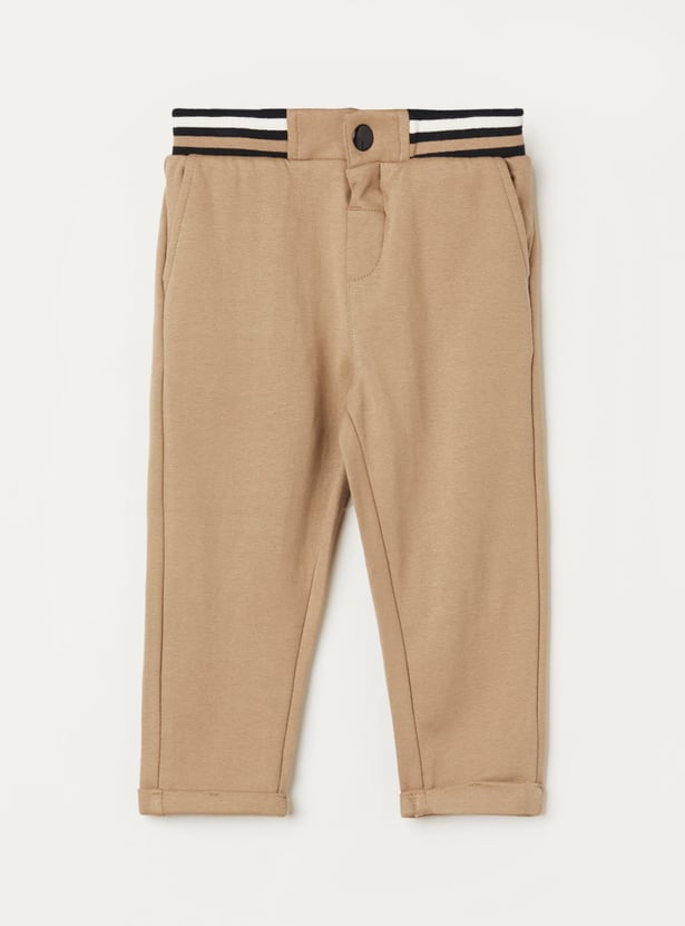 JUNIORS Boys Solid Elasticated Trousers