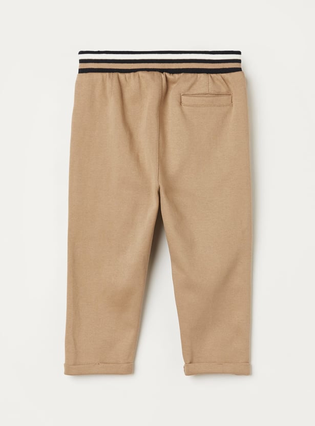 JUNIORS Boys Solid Elasticated Trousers