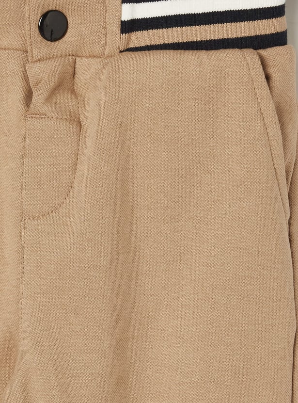 JUNIORS Boys Solid Elasticated Trousers