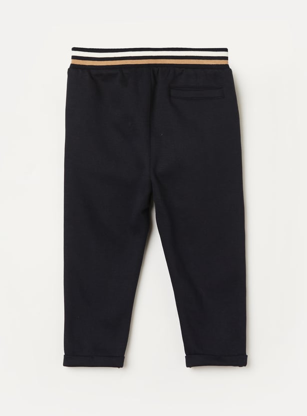 JUNIORS Boys Solid Elasticated Trousers