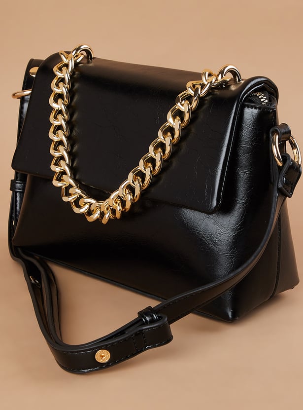 GINGER Houndstooth Textured Sling Bag