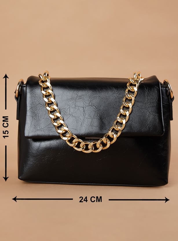 GINGER Houndstooth Textured Sling Bag