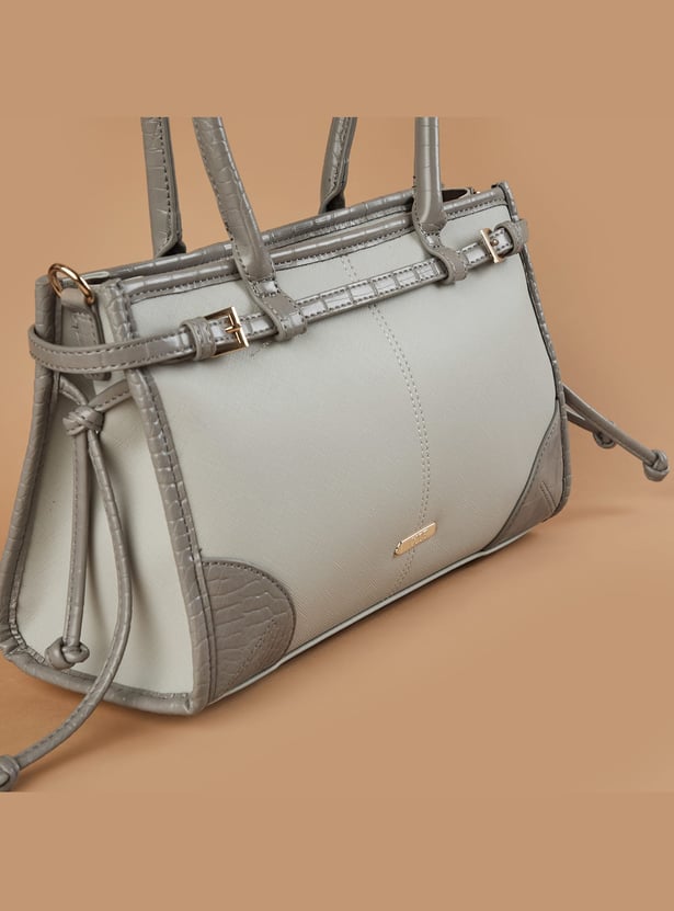 CODE Textured Shoulder Bag with Bandana
