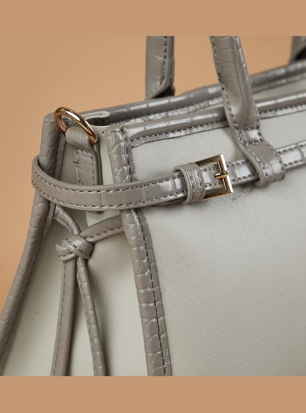 CODE Textured Shoulder Bag with Bandana